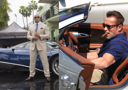 Cine are mașini mai tari: Arnold Schwarzenegger sau Dwayne Johnson Rock ?
